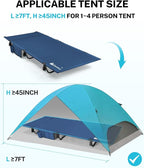 Gonex 31.5" Extra Wide Camping Cot with Premium Pillow Pocket Supports 350lbs, Portable Ultralight Folding Cot Bed for Adults Travel, Beach, Home, Sleeping (Blue)