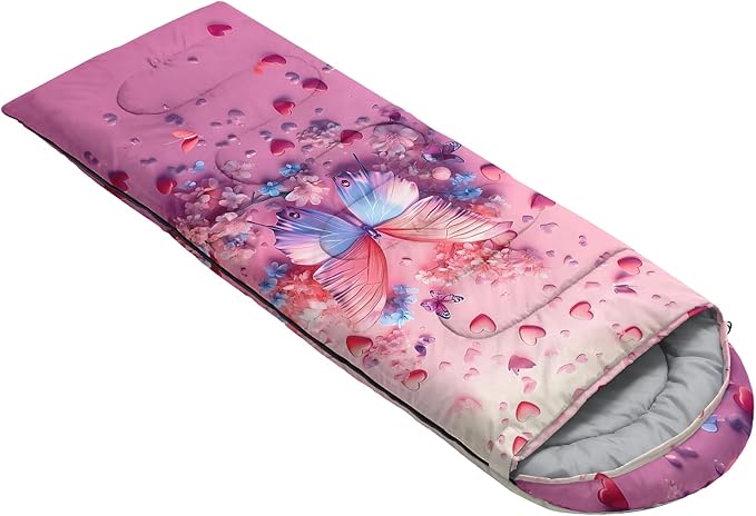 QOOMO Camping Sleeping Bags,3 Season Warm & Cool Weather,Lightweight,Waterproof Sleeping Bags for Adults & Kids,Traveling,and Outdoors,Camping Gear Equipment