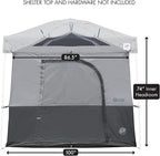 E-Z UP Camping Cube Sport, Converts 10' Angled Leg Canopy into Camping Tent