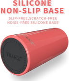 TILUCK Skinny Can Cooler for Slim Beer & Hard Seltzer, Stainless Steel, Doucle-Walled Stainless Steel Insulated Slim Cans, Standard 12 oz (Glitter Coral)