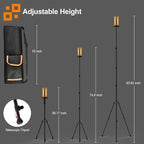 13200mAh Rechargeable Solar Work Light with Folding Stand and Carrying Bag, AODOO 8000 Lumen Stepless Dimmable , White/Warm/Nature White/RED(SOS) with Detachable Tripod (Orange(Remote))