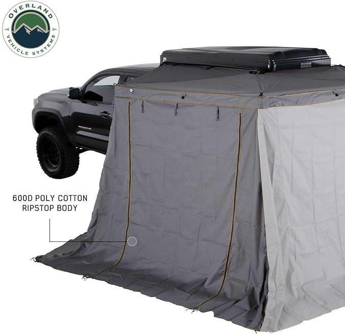 Overland Vehicle Systems HD Nomadic 270 LTE Drivers Side Awning Wall 1 and 2 | Dark Gray | Awning Sold Separately | 18309909