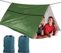 1-Pack Survival Life Tent - 1Person Mylar Shelter, Tube Tent with Paracord, All-Weather for Camping, Hiking, Survival Kits-Yellow