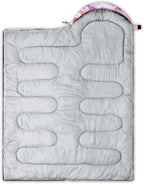 QOOMO Camping Sleeping Bags,3 Season Warm & Cool Weather,Lightweight,Waterproof Sleeping Bags for Adults & Kids,Traveling,and Outdoors,Camping Gear Equipment