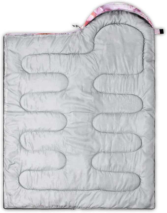 QOOMO Camping Sleeping Bags,3 Season Warm & Cool Weather,Lightweight,Waterproof Sleeping Bags for Adults & Kids,Traveling,and Outdoors,Camping Gear Equipment