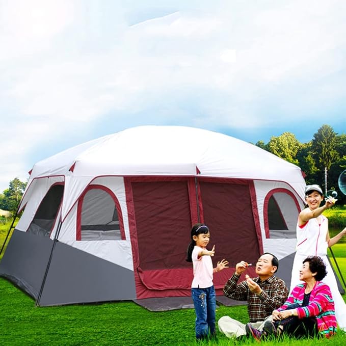 Large Tent Camping Tent 8-12 Person Family Tent 2 Bedroom,Festival Party Essential Big Tent Shelters Waterproof Tent, 4800mm-430x305x203cm