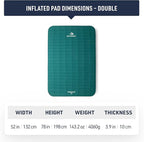 Sea to Summit Comfort Deluxe Self-Inflating Foam Double Sleeping Pad, Rain Forest