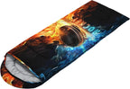 HOSIMA Dear Hunting Pattern Cold Weather Sleeping Bags for Kids Adults,Black Light Weight Waterproof Sleeping Bags for Outdoors Hiking.