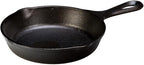 Lodge Seasoned Cast Iron Skillet - PFAS-Free, Non-Toxic Cookware - Use with an Oven, Stove, Grill, or Campfire - Naturally Non-Stick & Oven Safe - 6.5 Inches