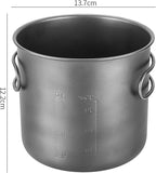 Camping Campfire Utensils, Outdoor Picnic Portable Cooking Pot Frying Pan Multi-Function Tableware Cooker Water Cup Backpacking Gear