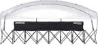 QUICKPLAY PRO Portable Folding Soccer Team Bench with Canopy Shelter | Heavy-Duty, Fast Set-Up Weatherproof Sideline Seating | 4, 6, and 9 Seat Options for Sports, Camping & Outdoor Activities