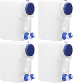4 Gallon/15L Water Container with Spigot, Portable BPA Free Water Jug, Multifunction Water Tank for Camping Outdoor Hiking Picnic Supplies, Emergency Stroage, 4 Pack