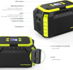 MARBERO 222Wh Portable Power Station 200W Outdoor Generator 60000mAh with AC Outlet 110V 200W DC USB LED Flashlights Lithium Battery Power Supply for CPAP Camping Backup Emergency Home