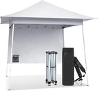 VINGLI 8x8 Pop Up Canopy Tent with Sidewall, Outdoor Canopy with Backpack, Tent for Parties Pop Up Gazebo Portable Easy Up