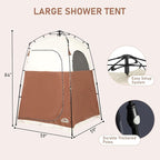Instant Camping Shower Tent, Privacy Shelter, Portable Outdoor Sun Shelter for Camping Beach Hiking Fishing, 1 Room/2 Rooms