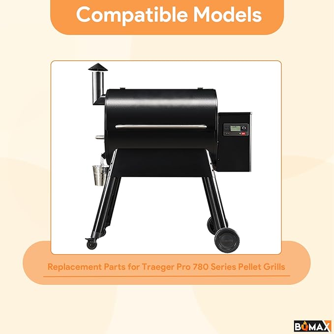 BQMAX Drip Pan & Drip Pan Liners for Traeger Pro 780 Pellet Smoker Grill, BAC780 Drip Tray for Traeger 780 Pro, BAC520 Drip Tray Liners for Traeger Pro 780 Accessories, for Traeger Replacement Parts