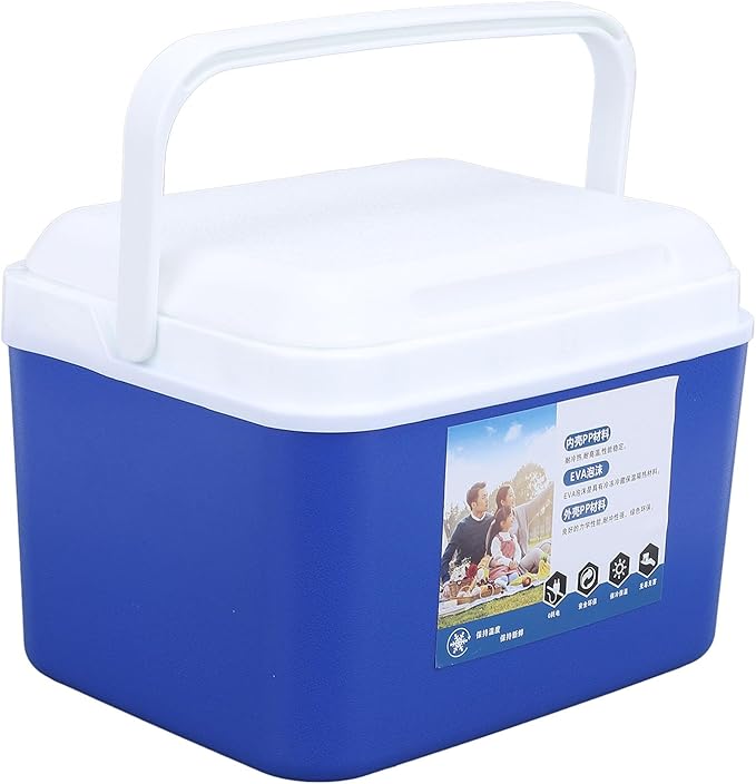 5L Portable Cooler Box, Large Capacity Ice Box Cooler Keeps Food Freshness and Drink Cool, Insulated Hard Cooler Case for Travel, Camping, Picnic