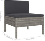 Patio Chairs 3 pcs with Cushions Poly Rattan ,Garden Chairs,Furniture Set,Outdoor Chairs,Lawn Chairs,Balcony Chairs,Study Chair,Camping Chair,for Dining Room,Living Room,Study Room,Garden,Gray