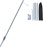 TOBWOLF Portable Camping Folding Lamp Pole, Lightweight Collapsible Aluminum Lantern Stand, Outdoor Lamp Post Hanging Light Holder Stick for Picnic, Hiking, Fishing, Backpacking, Garden BBQ