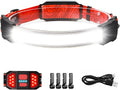 LED Rechargeable Headlamp, 1000lumens 230° Widebeam Headlight, USB Rechargeable Head Lamp with Red Taillight, Lightweight Waterproof Headlamps for Camping Running Hiking, Hard Hat Headlamp