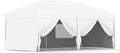 10x20 FT Pop Up Canopy Tent with 6 Sidewalls Easy up Canopy Tent Instant Shelter for Outdoor Event Party(White) ﻿