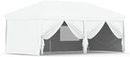 10x20 FT Pop Up Canopy Tent with 6 Sidewalls Easy up Canopy Tent Instant Shelter for Outdoor Event Party(White) ﻿