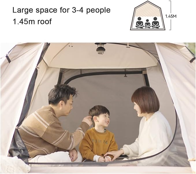 Tent 210x210cm Family Tent for Party Camping,3-4 Person Tent with Porch,Instant Tent Pop Up Tent Easy Setup,Outdoor Garden Tent