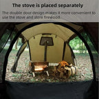 Hot Tent with Stove Jack – 4 Season Waterproof & Windproof Shelter for 1–4 People, Lightweight for Camping, Hiking, Hunting & Fishing
