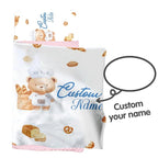 Custom Toddler Nap Mat for Preschool, Personalized Name Kids Sleeping Bag with Bear Parrern for Daycare, Roll Up Sleeping Mat with Removable Pillow and Soft Dot Minky Blanke for Girls Camping