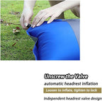 Self-Inflating Car Air Mattress for Toyota 4Runner 2010-2025 SUV 5-Seater, 5cm Thick Portable Foldable Double/Single Bed for Camping Travel,Suede Fabric Blue
