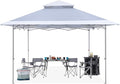 ABCCANOPY 13x13 Pop Up Canopy with Double Ventilated Top, 4 Sandbags, 4 Ropes and 8 Stakes (Gray)