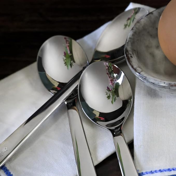 Opinel Perpétue Flatware Collection, Timeless and Elegant Stainless Steel Construction, Dishwasher Safe, Designed in France, Made in Portugal (4 Piece Table Spoon Set)