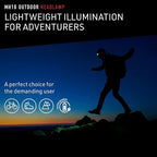 Ledlenser MH10 Rechargeable Headlamp - Black, 600 Lumens - High Weight-to-Lumen Ratio LED Headlamp - 120-Hour Runtime Rechargeable Headlight - Integrated Red Rear Visibility Hard Hat Light