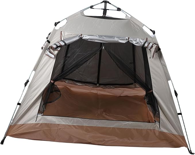 Pop Up Camping Tent, Automatic Setup Sun Protection Tent with Removable Rain Fly and Carry Bag, for Family Outdoor Camping Backpacking Hiking