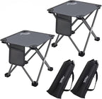 Roptat 2 Pack Camping Stool,Portable Folding Compact Lightweight Stool Seat for Camping Fishing Hiking Gardening Outdoor Walking Backpacking Travelling and Beach with Carry Bag (Grey)