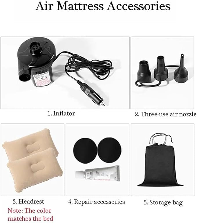 Inflatable Mattress, Car Camping Mattress, SUV Inflatable Mattress, Outdoor Travel Sleeping Pad, Anti-Noise Inflatable Mattress (Pig)