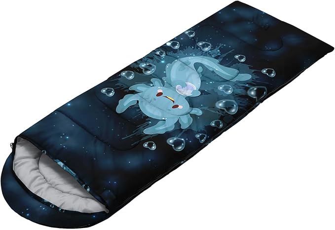 HOSIMA Dear Hunting Pattern Cold Weather Sleeping Bags for Kids Adults,Black Light Weight Waterproof Sleeping Bags for Outdoors Hiking.