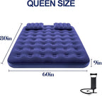 DIMAR GARDEN Queen Size Camping Air Mattress Inflatable Bed with Pillow,Include Hand Pump
