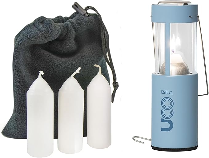 UCO Original Candle Lantern Value Pack with 4 Candles and Storage Bag, Original Collapsible Candle Lantern for Camping & Emergency Preparedness