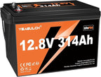 12V 314Ah LiFePO4 Lithium Battery 4019Wh 15000+ Deep Cycle Low Temp Cut-Off Rechargeable RV Battery Perfect for Off Grid Applications Camping Marine Boat Solar System