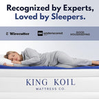 King Koil Luxury Full-Size Air Mattress with Built-In High-Speed Pump & Built-In Pillow Top, 20" Inflatable Double High Airbed for Home, Camping & Guest Comfort, Waterproof & Portable, 1-Year Warranty