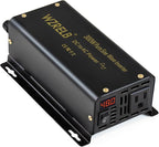 WZRELB 300W Pure Sine Wave Power Inverter 600W Peak DC 48V to 110V AC Car Adapter Off Grid with LED Display