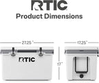RTIC Ultra-Light 52 Quart Hard Cooler Insulated Portable Ice Chest Box for Beach, Drink, Beverage, Camping, Picnic, Fishing, Boat, Barbecue, 30% Lighter Than Rotomolded Coolers