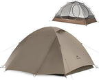 Naturehike Cloud River Tent [2025 Upgrade] - 2-3 Person Lightweight Backpacking Tent, Black Coating for Sun Protection, Windproof & Rainproof, Easy Setup for Camping Hiking Travel, Double Layer Tent