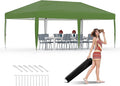 Garvee 10x10 Pop Up Canopy Tent, Heavy Duty Commercial Instant Shelter with One-Person Setup, UPF 50+ Waterproof, 100 Sq Ft Shade for Outdoor Events, Camping, Farmers Market