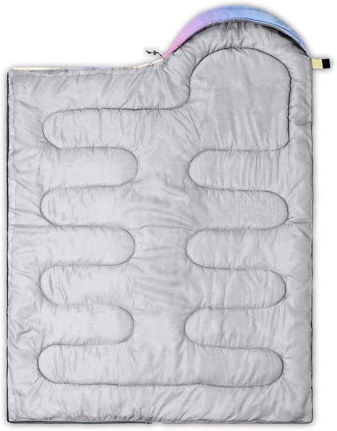 AILONEN Kawaii Panda Sleeping Bags,Lightweight & Waterproof,3 Season Warm & Cool Weather,Dreamy Purple Flower Animal Themed Sleeping Bags for Boys,Girls,Kids,Adults Travelling,Outdoors