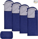 Macarrie 4 Pcs Bulk Sleeping Bags for Homeless Donation Shelter Adults 0 Degree Waterproof Backpack Bags with Compression Sack for Cold Weather Emergency Hiking Camping Warm