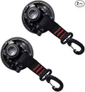 2 PCS Heavy Duty Suction Cup Hooks, Multi-Functional Camping Suction Cups, Outdoor Canopy Tarp Tent Camper Accessories, Universal for RV Boat Car (Black)