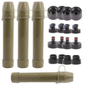 4 Pack Survival Water Filter Straw for Hiking & Camping, 2025 Personal Portable Water Purifier, 3000L Long Life, Includes Bottle & Hydration Bladder Adapters (4, Dune Brown, 3x3x19.3cm)