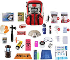 Hurricane Emergency Survival Kit - 72 Hour Go Bag with Food, Water, First Aid, Shelter & Hygiene Supplies - Disaster Preparedness Kit for Storms, Floods & Hurricanes